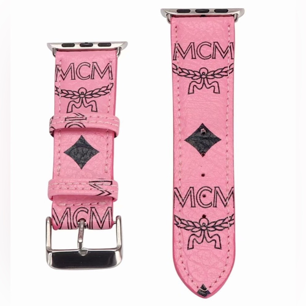 Pink Leather Watch Strap